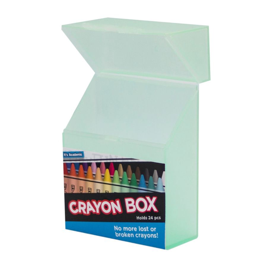 slide 4 of 6, It's Academic Crayon Storage Box, Assorted Colors, 1 ct