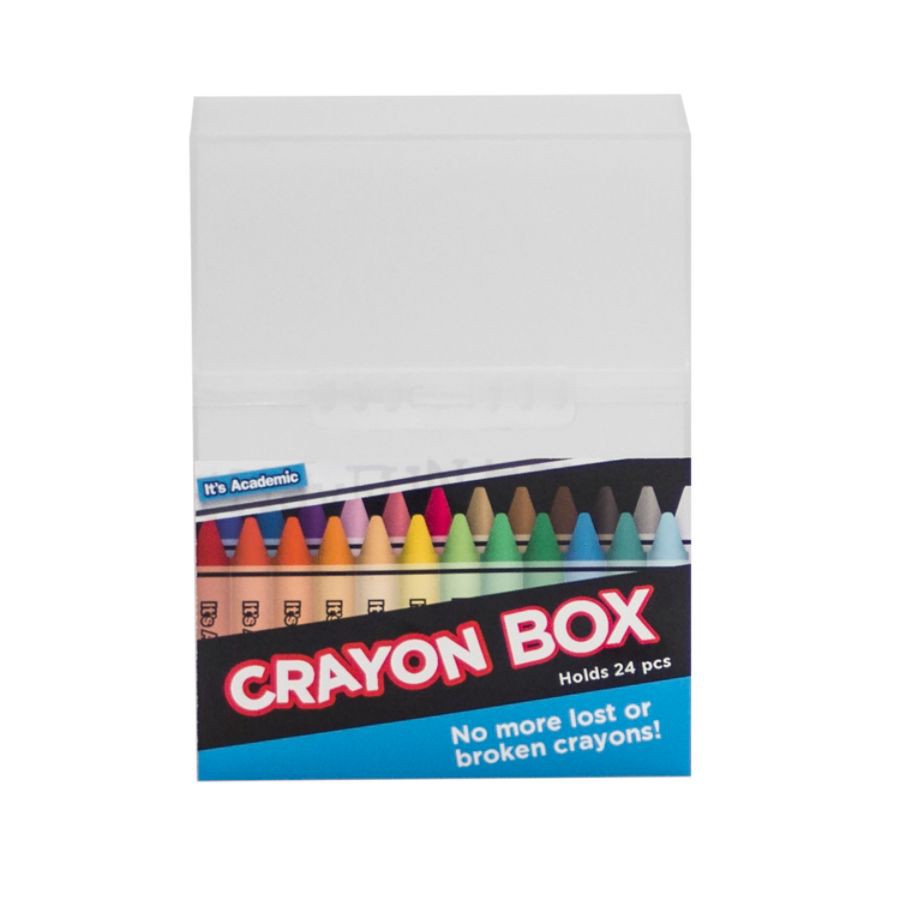 slide 3 of 6, It's Academic Crayon Storage Box, Assorted Colors, 1 ct