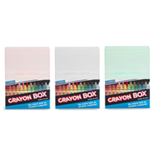 slide 1 of 6, It's Academic Crayon Storage Box, Assorted Colors, 1 ct
