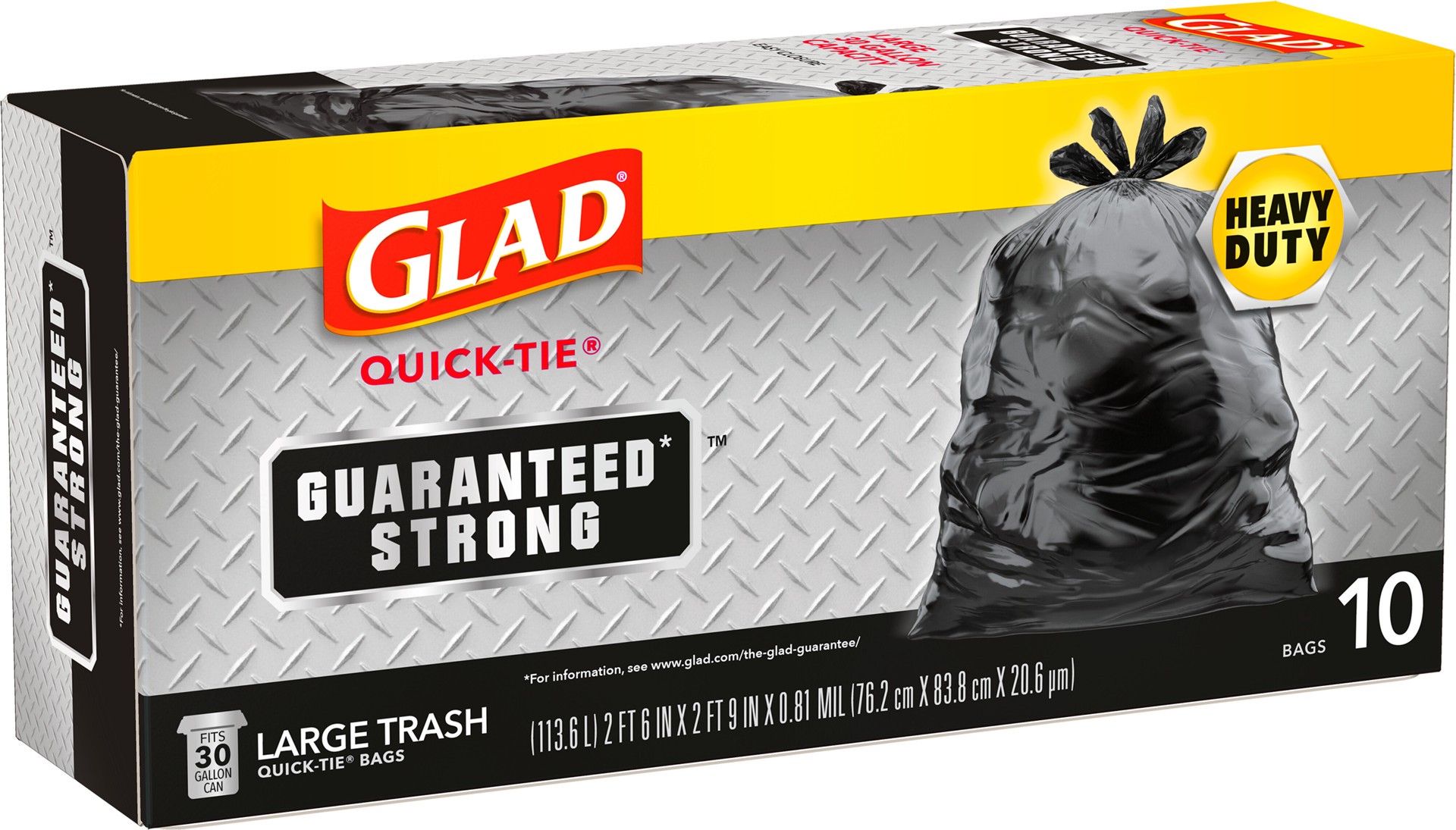 slide 3 of 5, Glad Quick-Tie Large Trash, Trash Bags, 1 ct