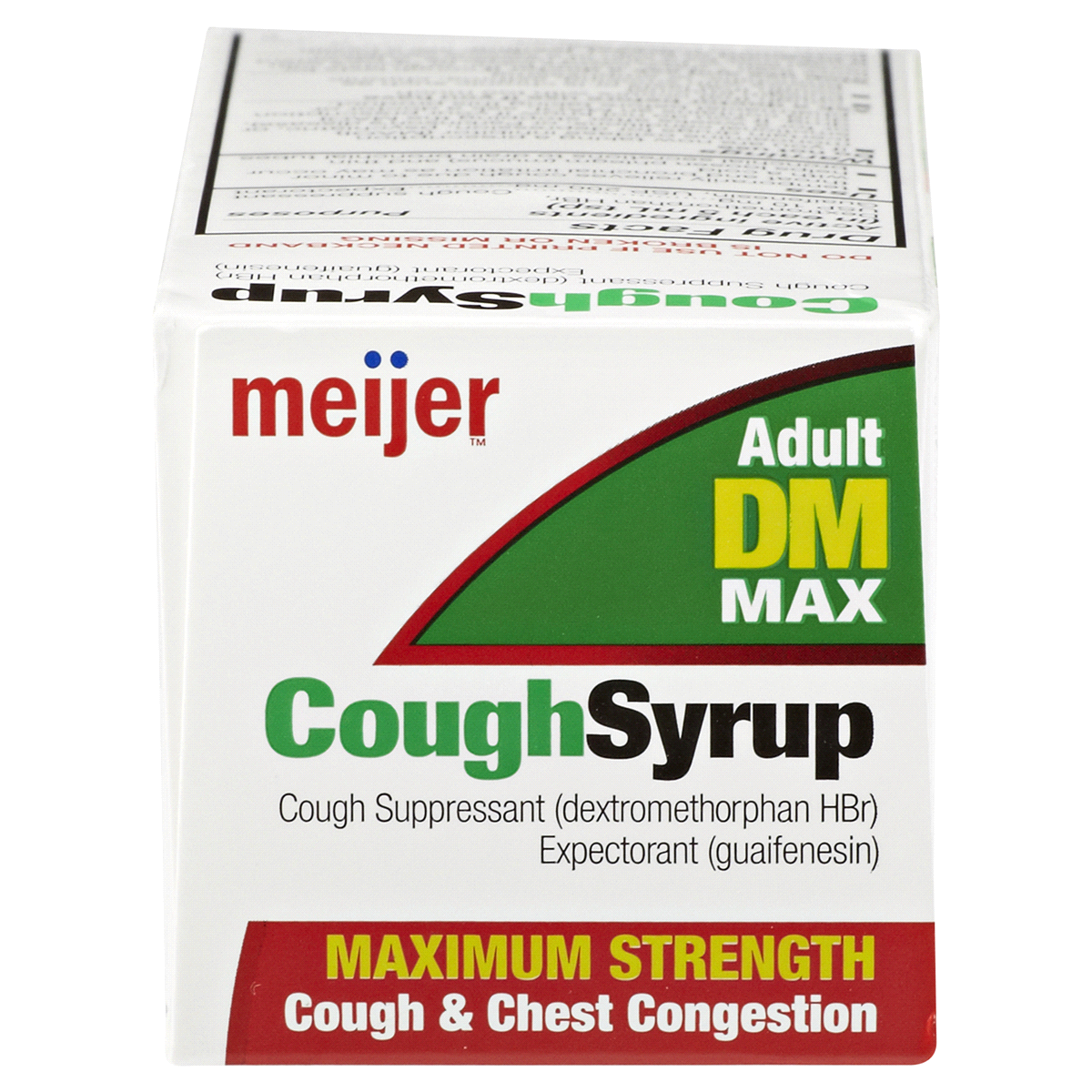 slide 4 of 6, Meijer Tussin DM Cough + Congestion Relief, Raspberry Menthol Flavor, 8 oz