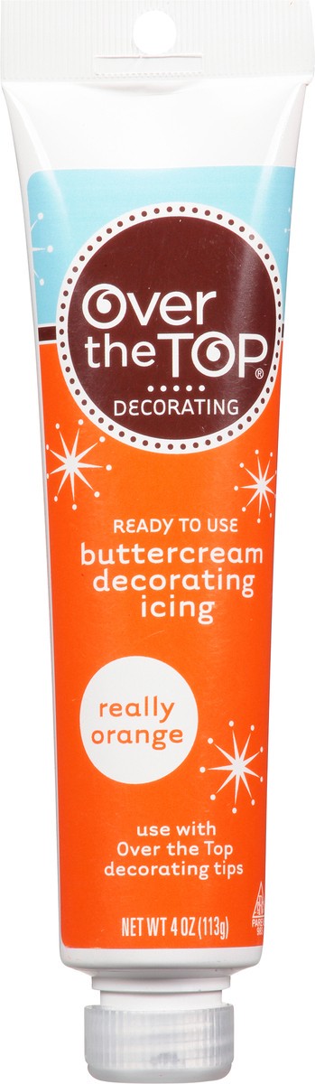 slide 2 of 9, Over The Top Decorating Really Orange Buttercream Decorating Icing 4 oz, 4 oz