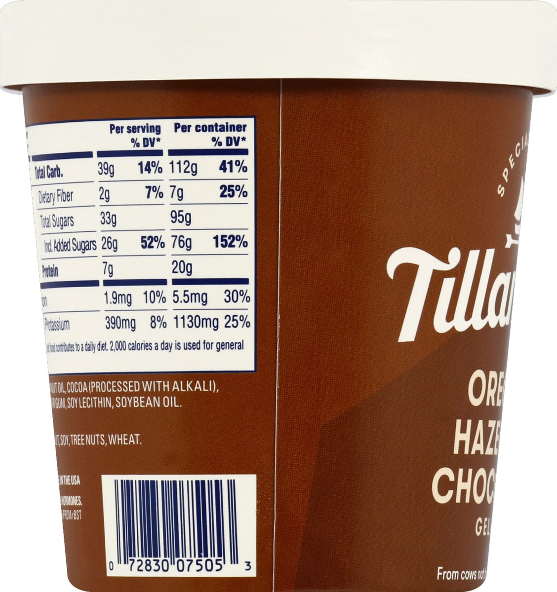 slide 5 of 6, Tillamook Ice Cream Eachm Oregon Hazelnut Chocolate Oz, 16 fl oz