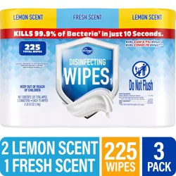 Kroger Disinfecting Lemon Scent/Fresh Scent Wipes