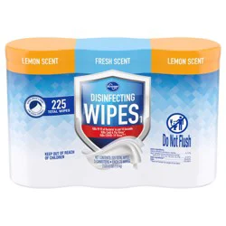 Kroger Disinfecting Lemon Scent/Fresh Scent Wipes