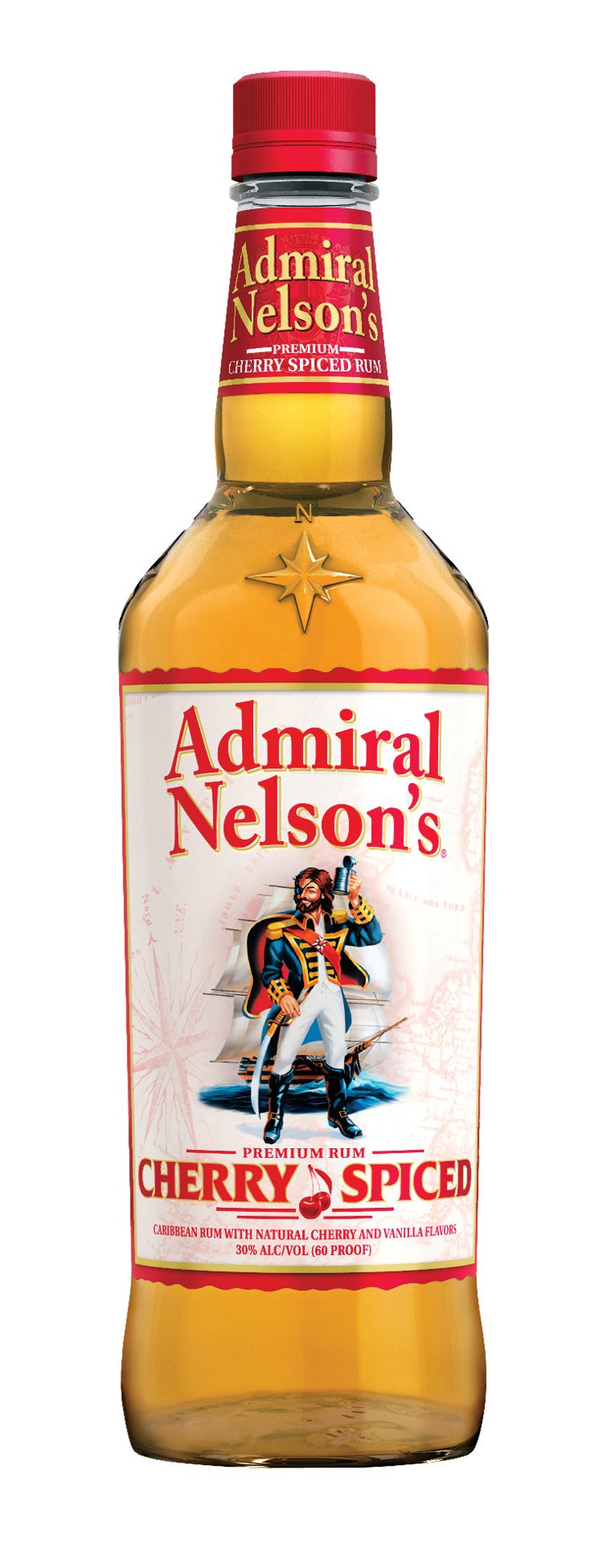 slide 1 of 3, Admiral Nelson's Spiced Cherry Rum, 4 ct; 187 ml