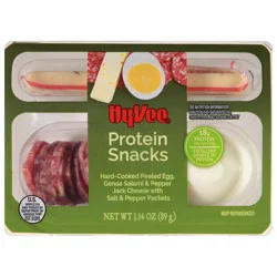 Hy-Vee Protein Snacks Hard-Cooked Egg, Genoa Salami & Pepper Jack Cheese