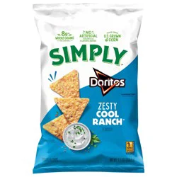 Doritos Simply Tortilla Chips Zesty Cool Ranch, 5.5 oz