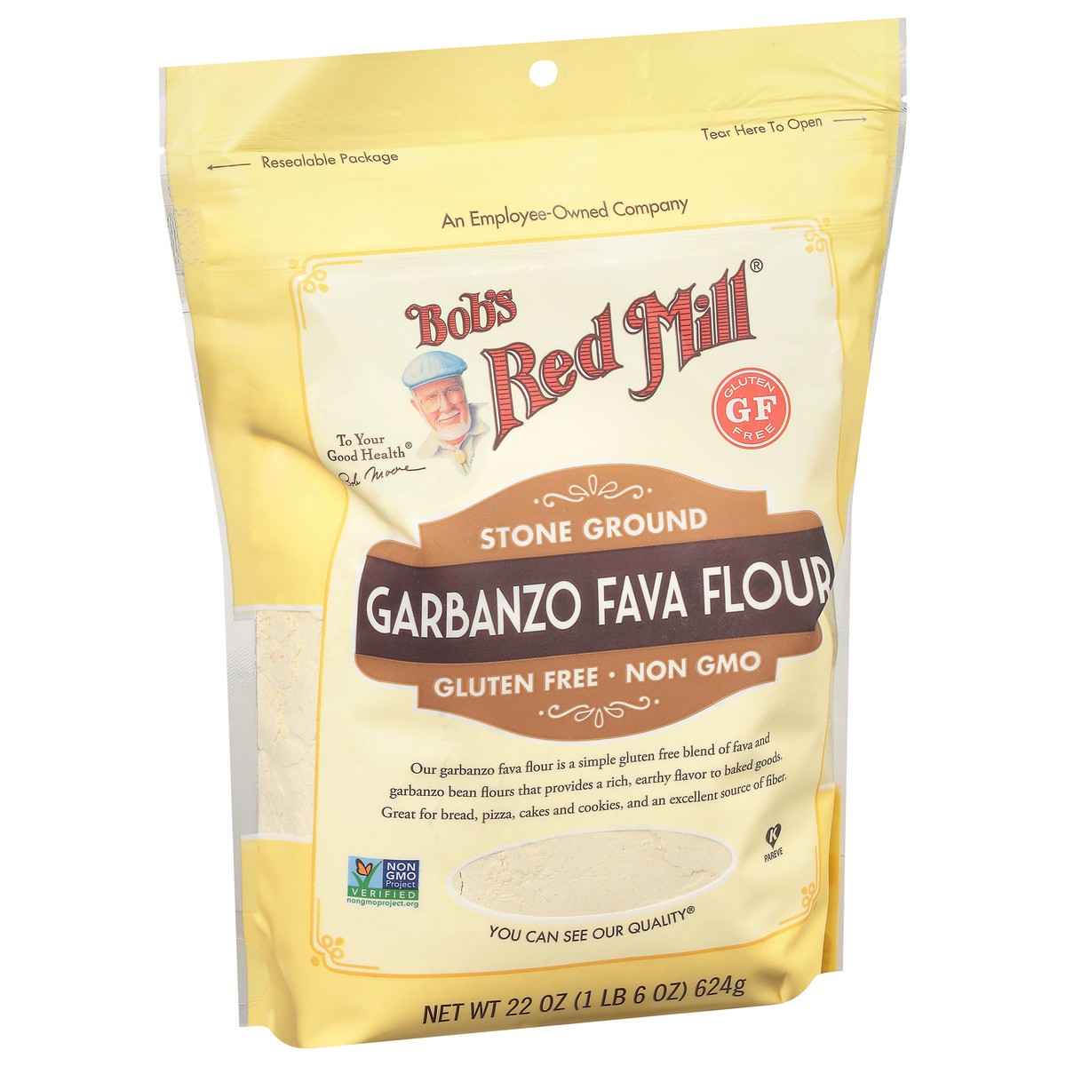 slide 2 of 9, Bob's Red Mill Stone Ground Garbanzo Fava Flour 22 oz, 22 oz