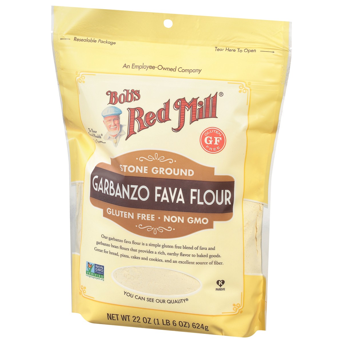 slide 3 of 9, Bob's Red Mill Stone Ground Garbanzo Fava Flour 22 oz, 22 oz