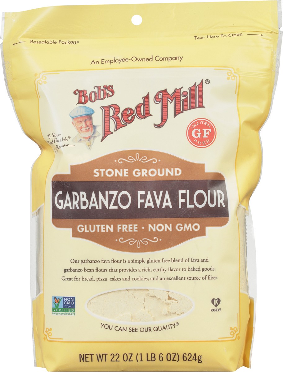 slide 6 of 9, Bob's Red Mill Stone Ground Garbanzo Fava Flour 22 oz, 22 oz