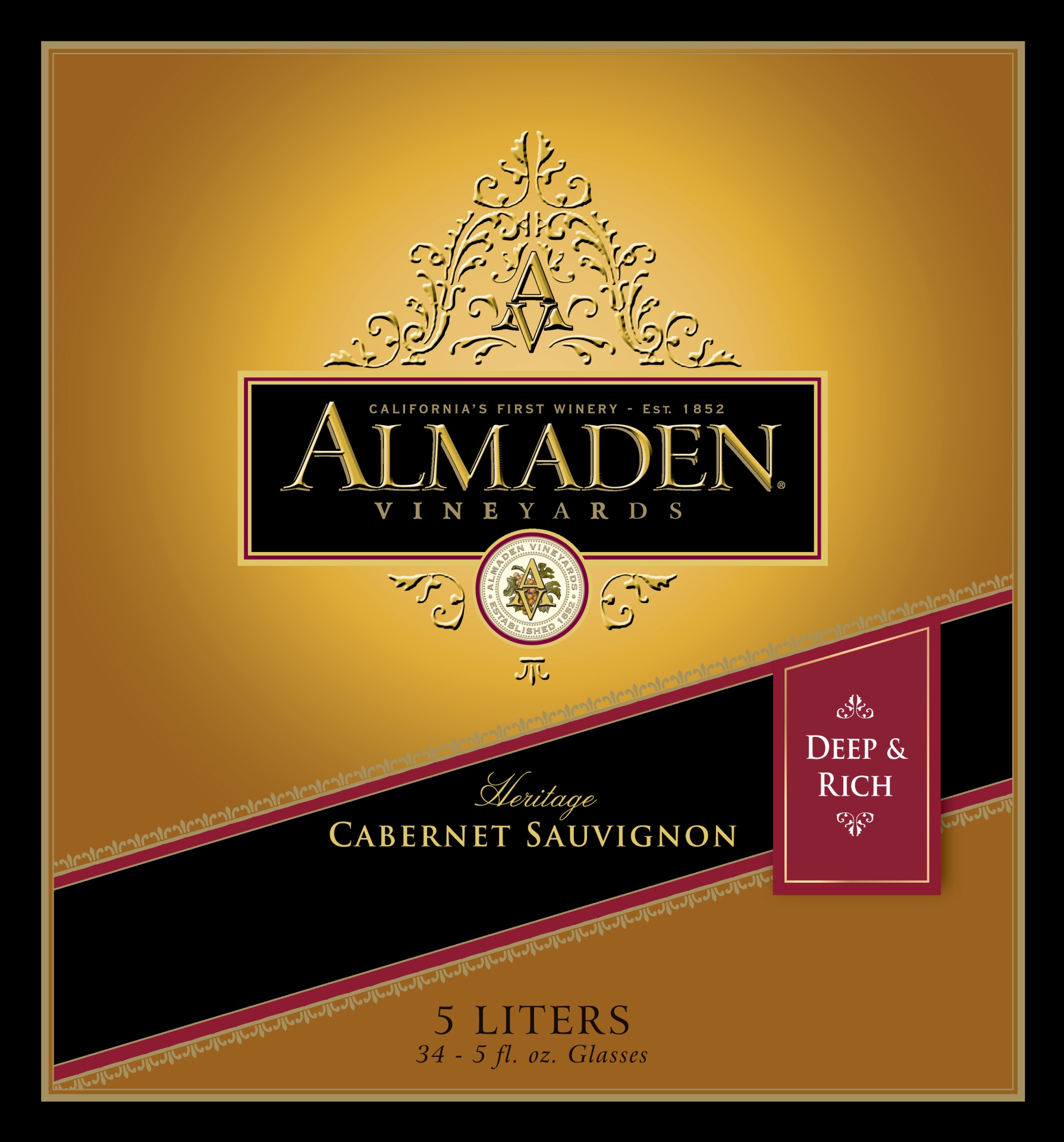 slide 2 of 3, Almaden Cabernet Sauvignon Red Wine, 5 liter box