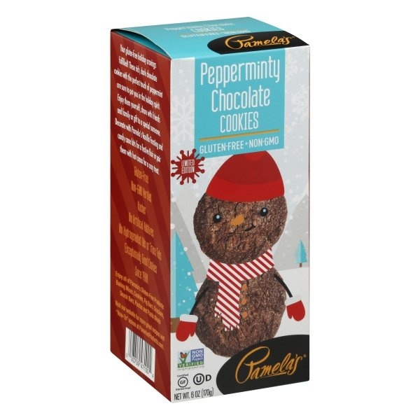 slide 1 of 1, Pamela's Gluten Free Pepperminty Chocolate Cookies, 6 oz