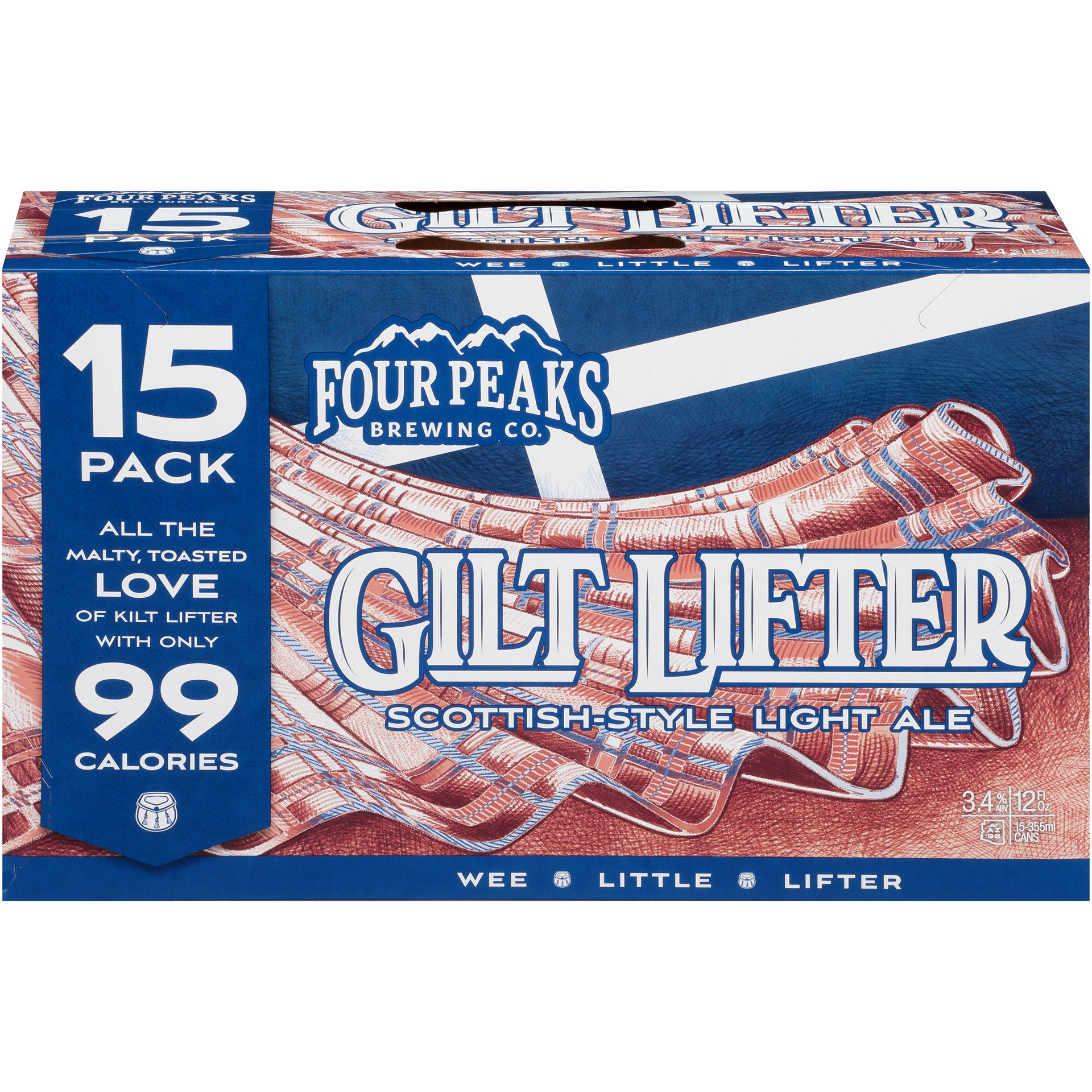 slide 3 of 4, Four Peaks Gilt Lifter Scottish-Style Light Ale, 15 Pack 12 fl. oz Cans, 15 ct