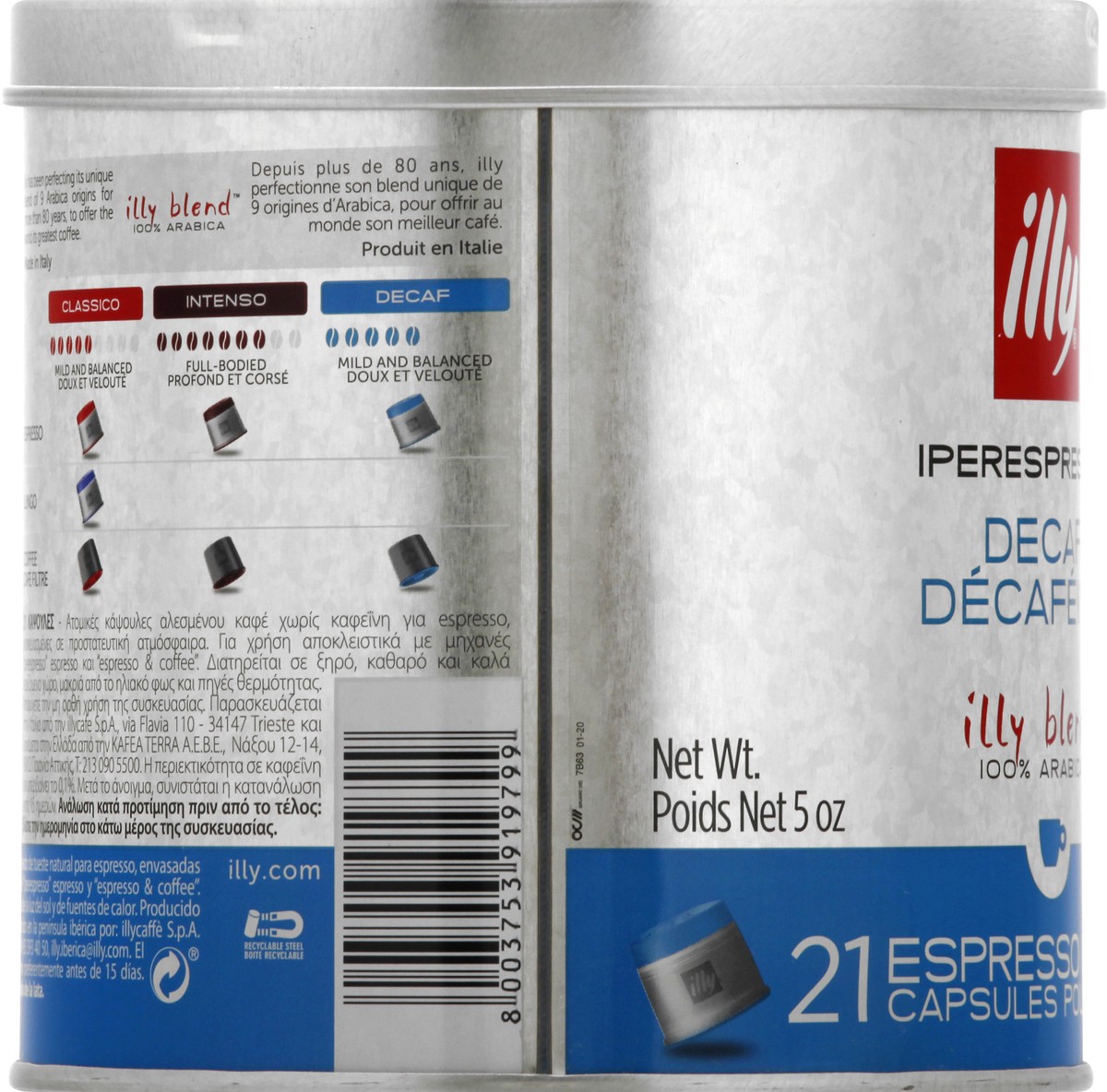 slide 3 of 11, illy Decaf Espresso Capsules illy Blend Coffee 21 ea, 1 ct