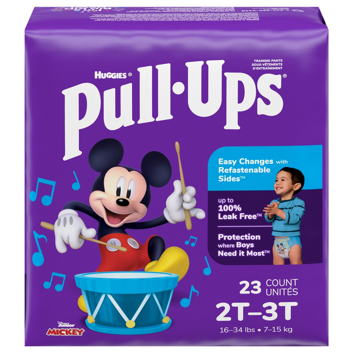 slide 1 of 5, Pull-Ups Boys' Potty Training Pants, 2T-3T (16-34 lbs) - 23 ct, 23 ct