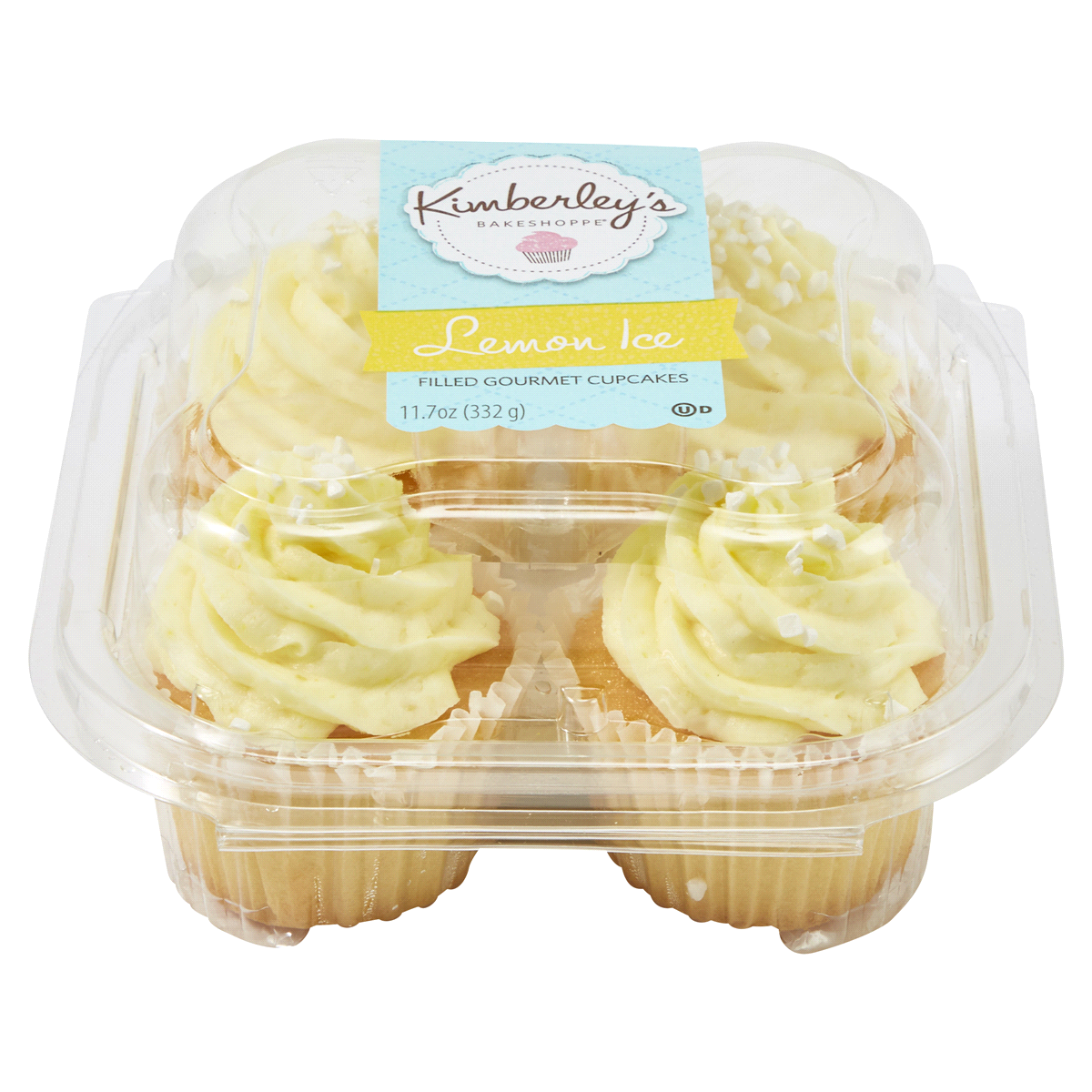 slide 1 of 1, Kimberley's Bakeshoppe Lemon Ice Gourmet Cupcakes, 4 ct