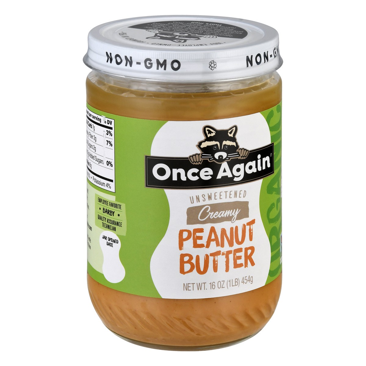 slide 8 of 9, Once Again Organic Peanut Butter - Unsweetened Creamy, 16 oz