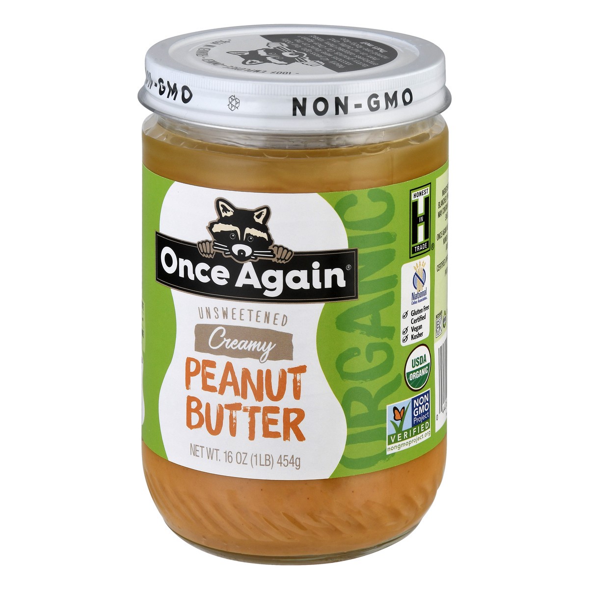 slide 3 of 9, Once Again Organic Peanut Butter - Unsweetened Creamy, 16 oz