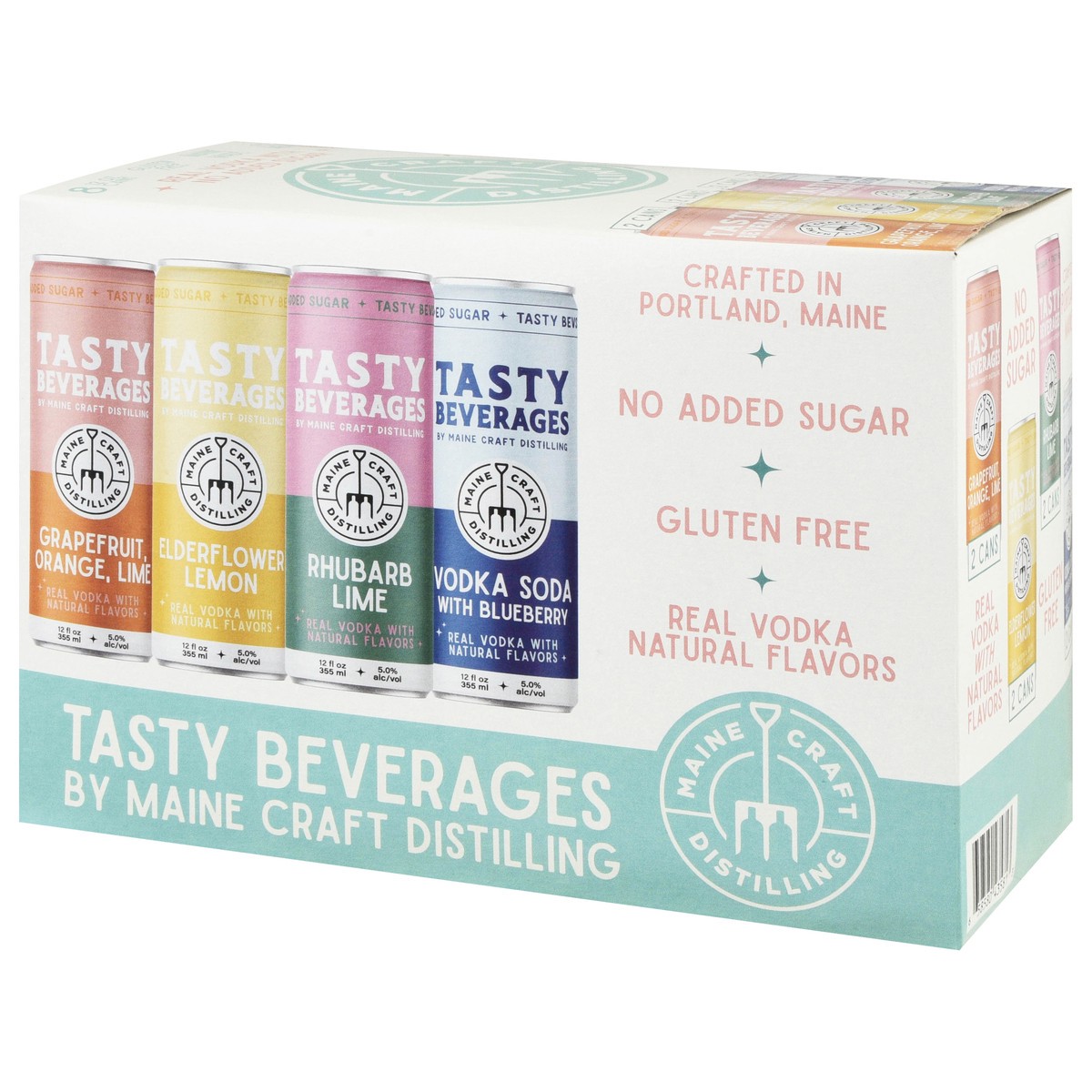 slide 12 of 12, Maine Craft Distilling No Added Sugar Gluten Free Assorted Vodka 8 - 12 fl oz Cans, 8 ct