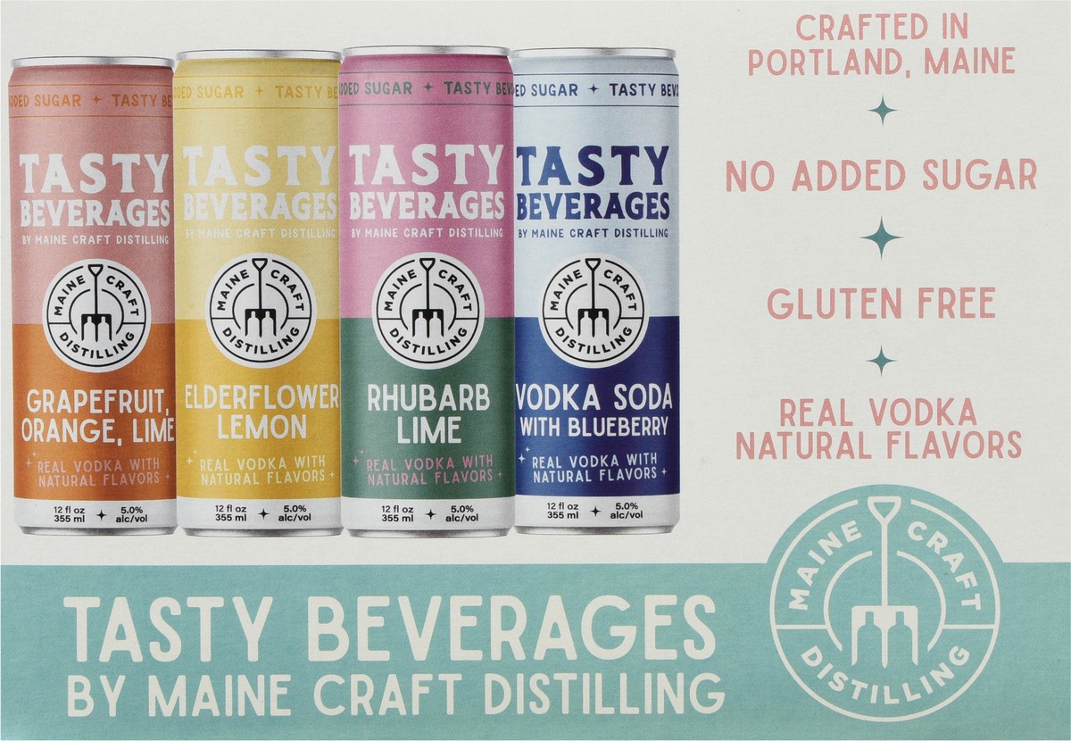 slide 11 of 12, Maine Craft Distilling No Added Sugar Gluten Free Assorted Vodka 8 - 12 fl oz Cans, 8 ct