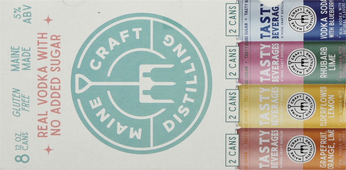 slide 8 of 12, Maine Craft Distilling No Added Sugar Gluten Free Assorted Vodka 8 - 12 fl oz Cans, 8 ct