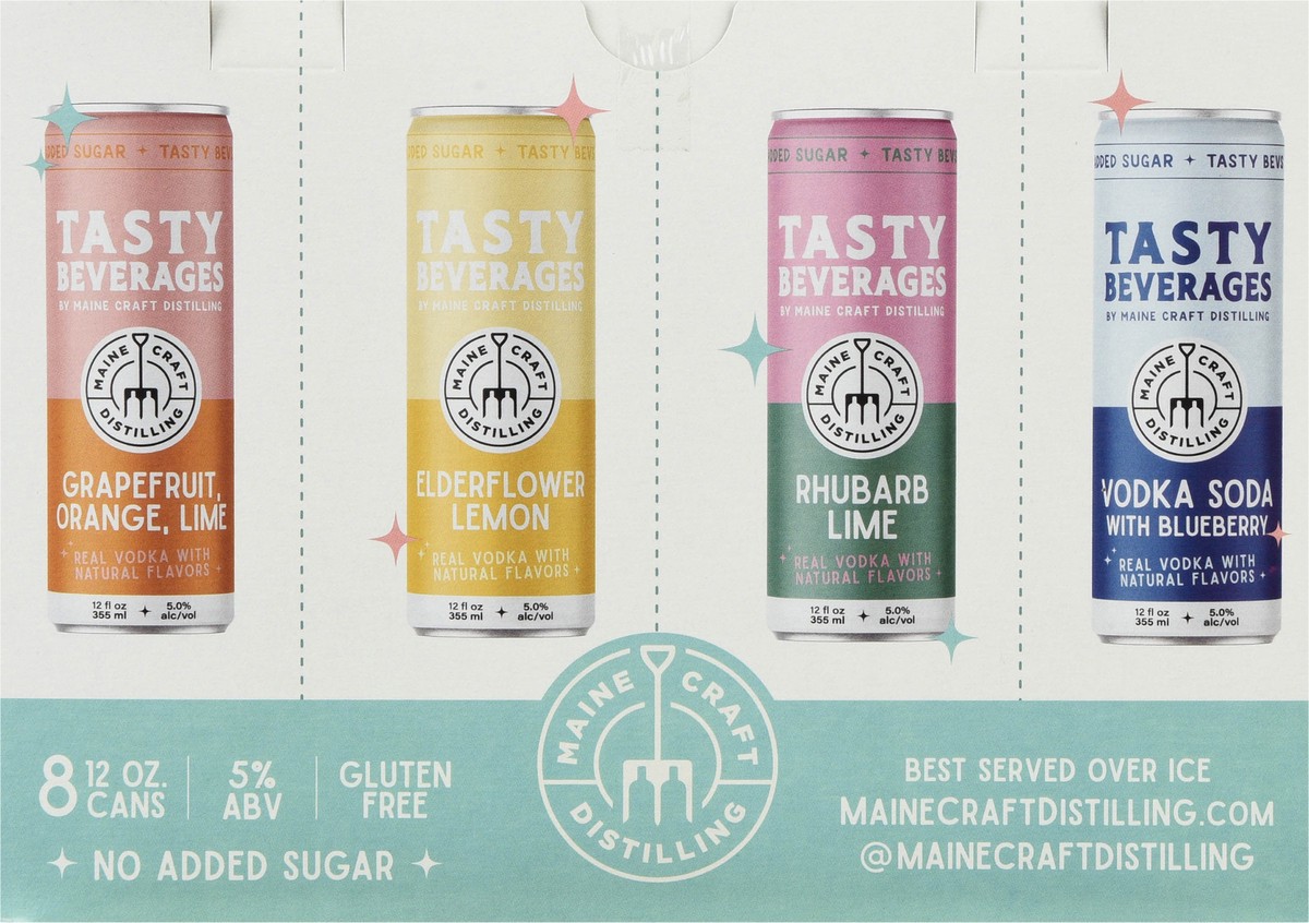 slide 5 of 12, Maine Craft Distilling No Added Sugar Gluten Free Assorted Vodka 8 - 12 fl oz Cans, 8 ct