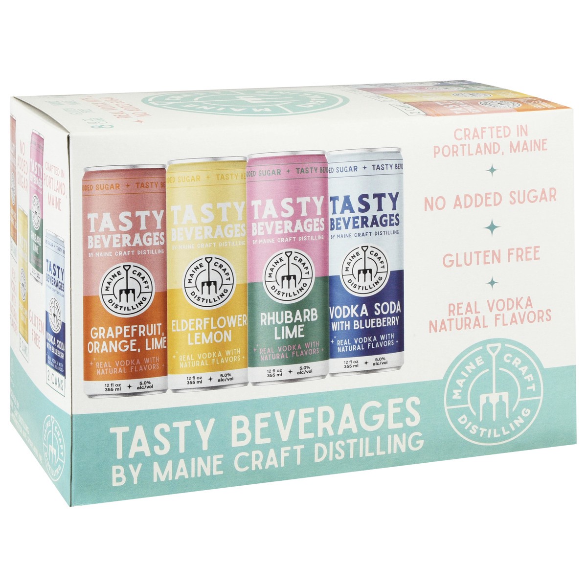 slide 9 of 12, Maine Craft Distilling No Added Sugar Gluten Free Assorted Vodka 8 - 12 fl oz Cans, 8 ct