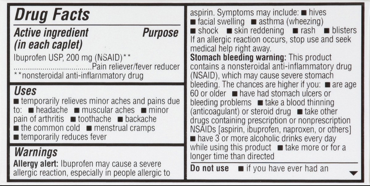 slide 3 of 5, Kroger Ibuprofen Coated Caplets, 100 ct; 200 mg