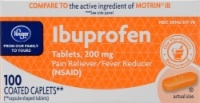 slide 1 of 1, Kroger Ibuprofen Coated Caplets, 100 ct; 200 mg