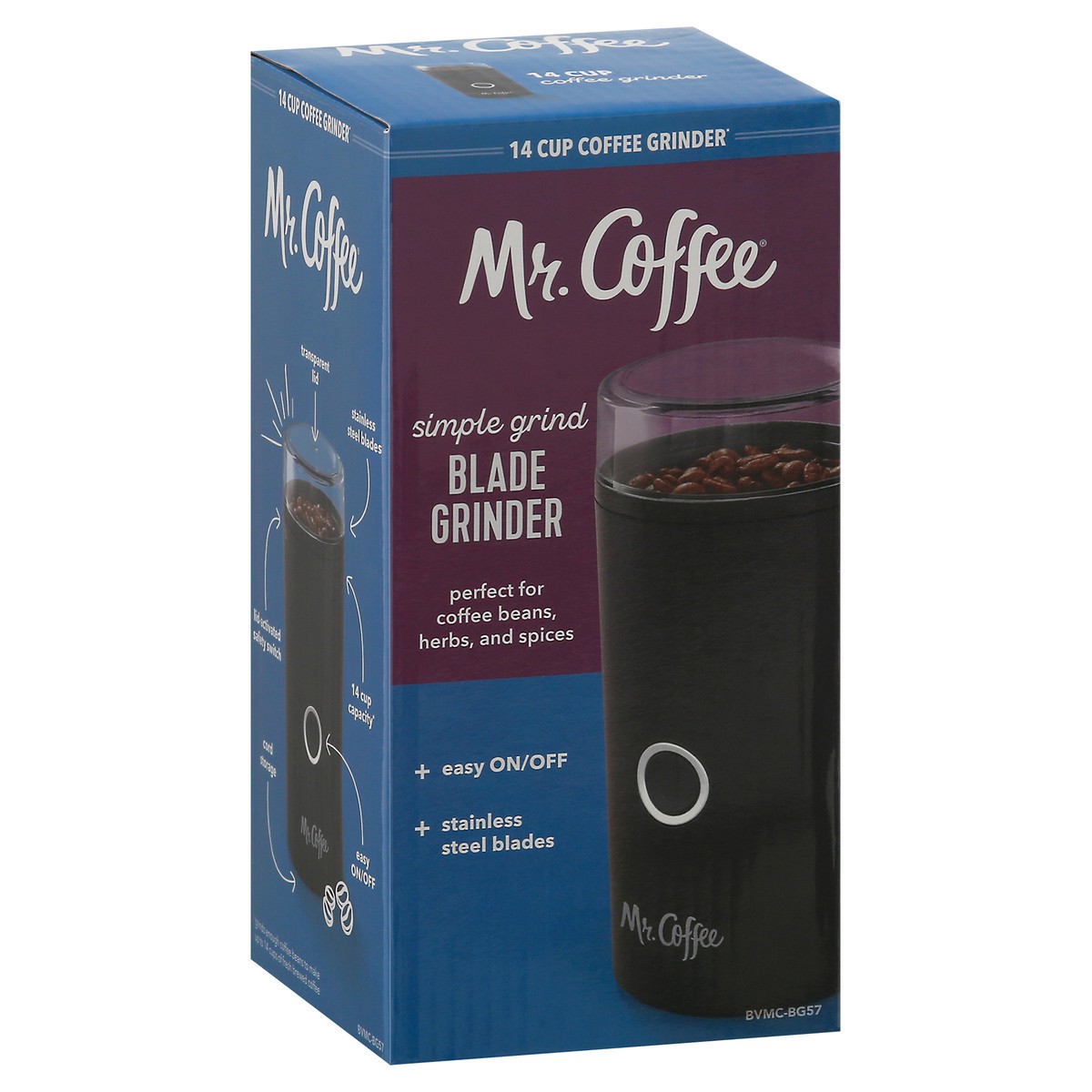 slide 2 of 9, Mr. Coffee Blade Grinder, 14 cup, 1 ct