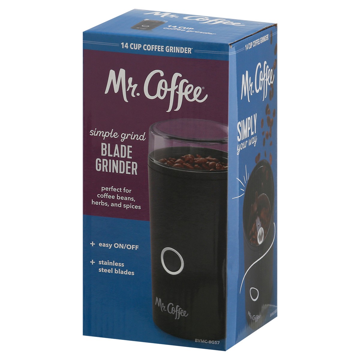 slide 3 of 9, Mr. Coffee Blade Grinder, 14 cup, 1 ct