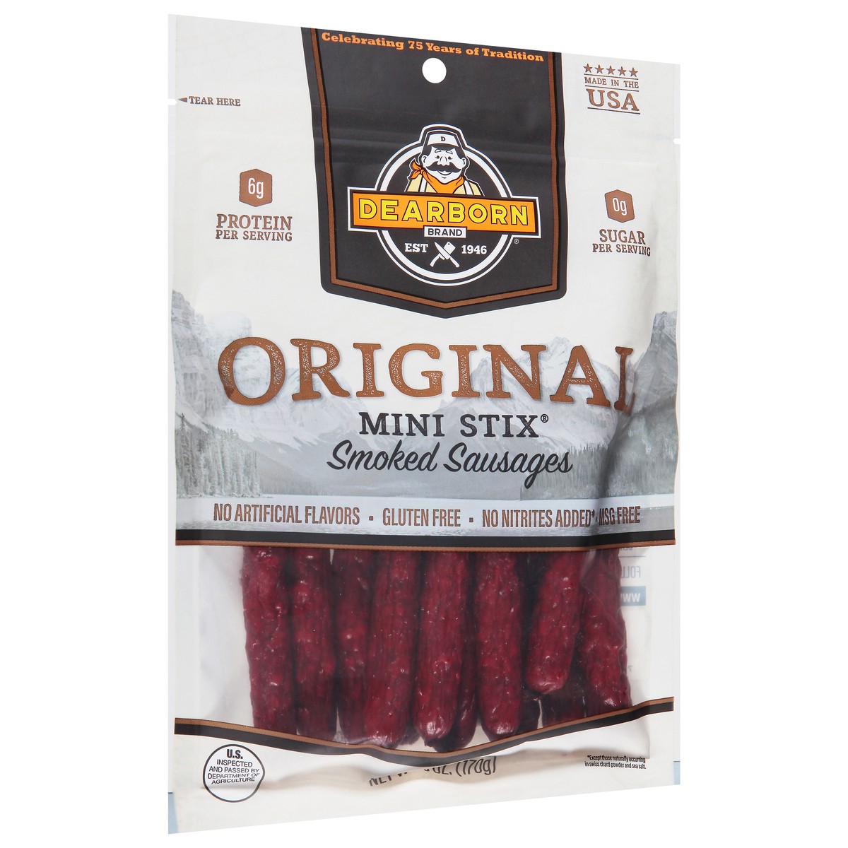 slide 9 of 9, Dearborn Mini Stix Original Smoked Sausage 6 oz, 6 oz