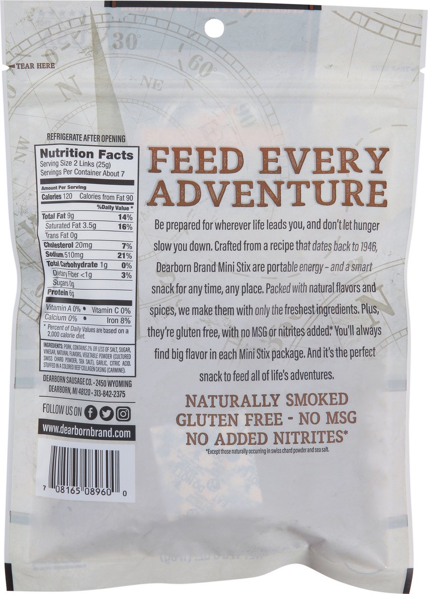 slide 3 of 9, Dearborn Mini Stix Original Smoked Sausage 6 oz, 6 oz