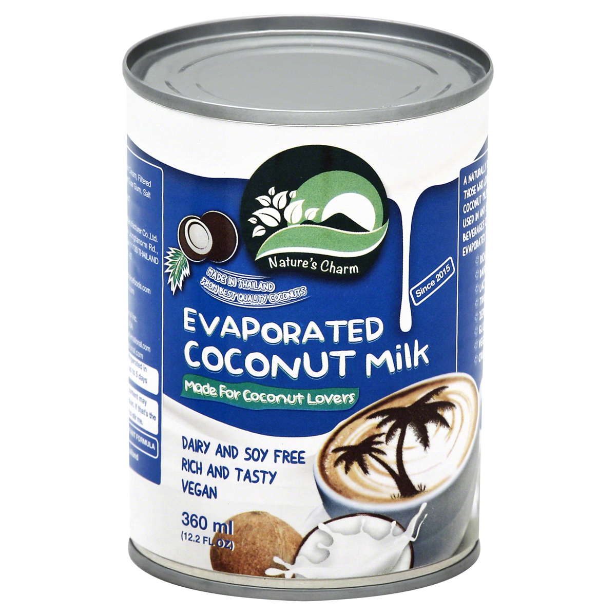 slide 1 of 1, Nature's Charm Dairyfree Soyfree Vegan Evaporated Coconut Milk, 12.2 fl oz