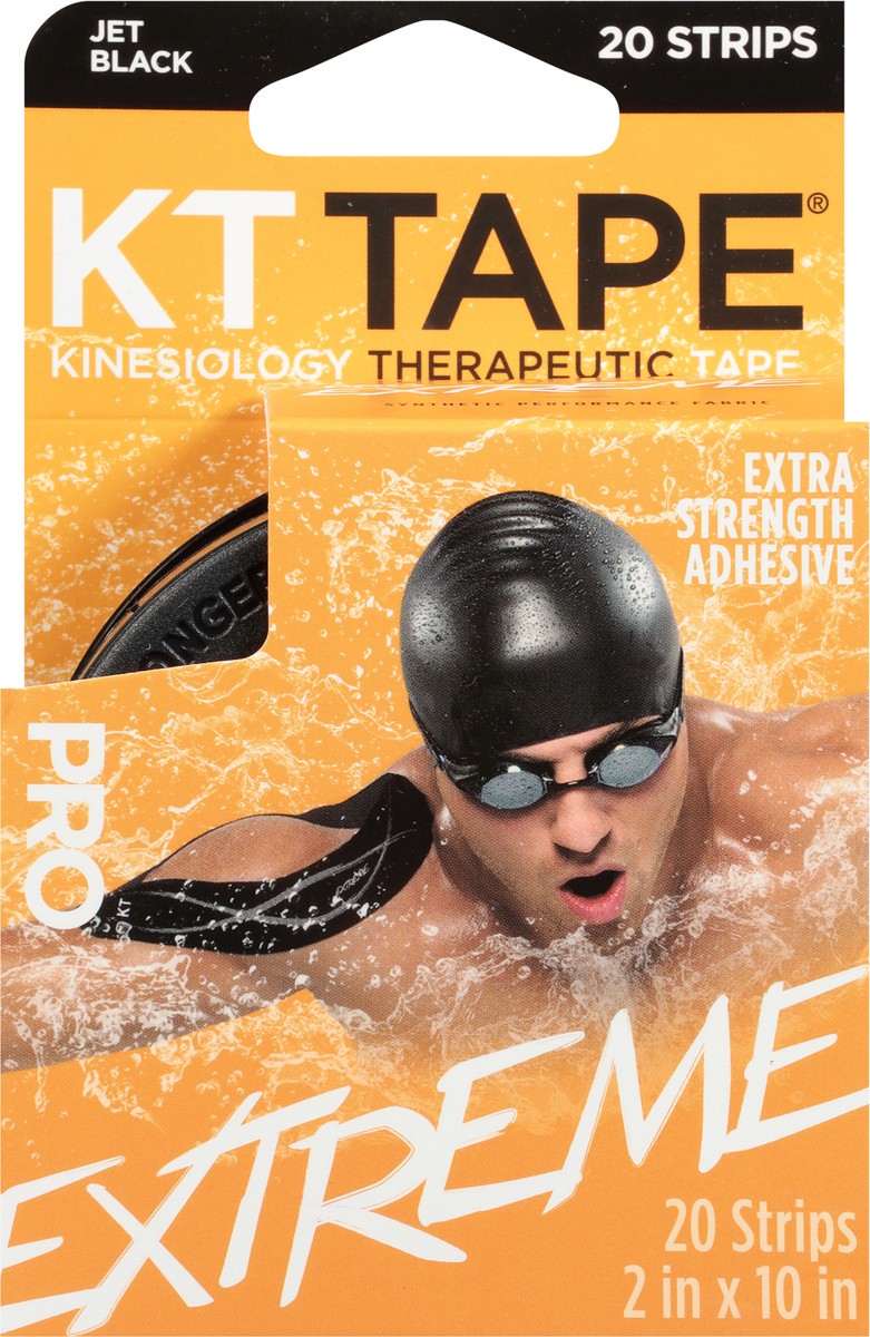 slide 4 of 9, KT Tape Jet Black Pro Extreme Kinesiology Tape 20 ea, 20 ct