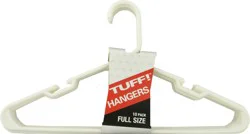 Tuff! 10 Pack Full Size Hangers 10 ea