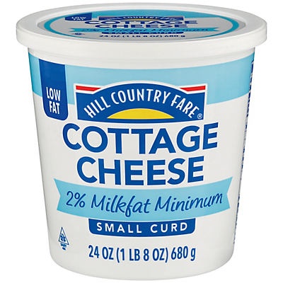 slide 1 of 1, Hill Country Fare 2% Lowfat Cottage Cheese, 24 oz