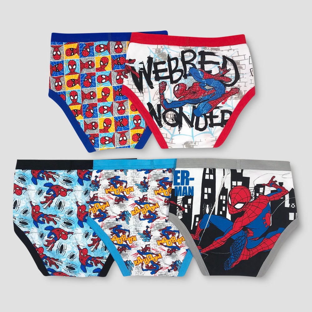 slide 2 of 4, Marvel Boys' Spider-Man Assorted Briefs Underwear - Multi 6, 5 ct