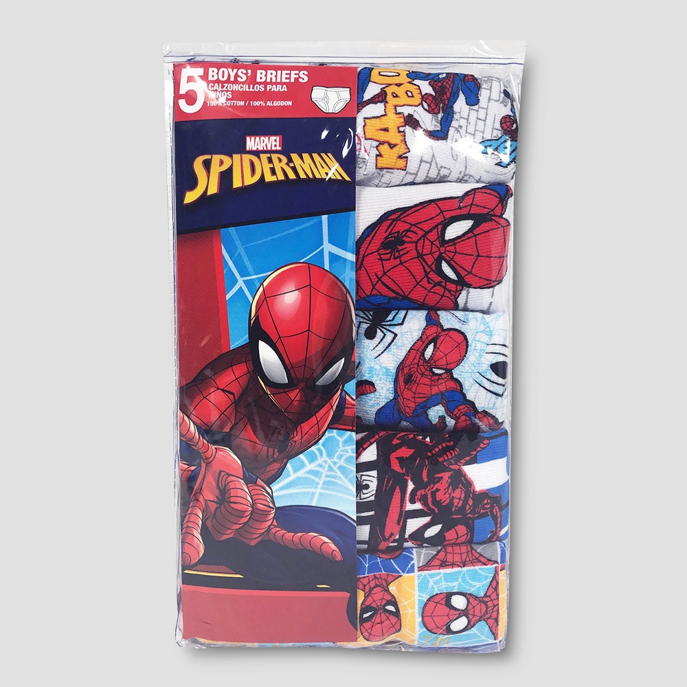 slide 3 of 4, Marvel Boys' Spider-Man Assorted Briefs Underwear - Multi 6, 5 ct