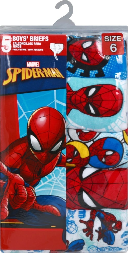 slide 1 of 1, Marvel Boys' Spider-Man Assorted Briefs Underwear - Multi 6, 5 ct