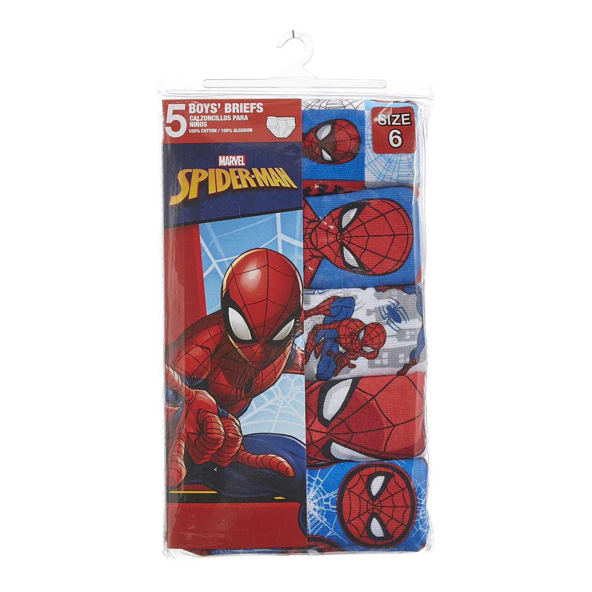 slide 1 of 4, Marvel Boys' Spider-Man Assorted Briefs Underwear - Multi 6, 5 ct