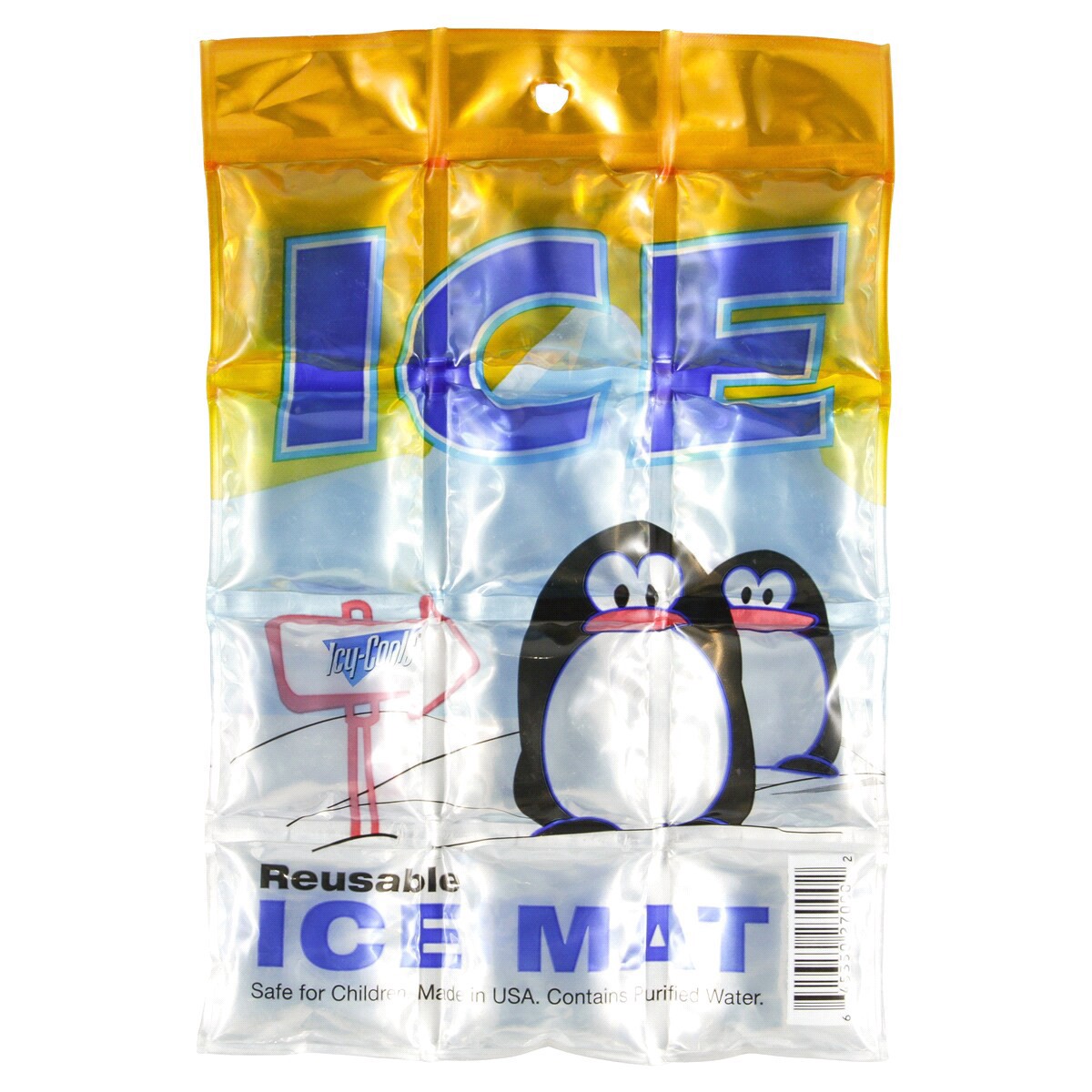 slide 1 of 1, Icy Cools Penguin Reusable Ice Mat, 1 ct