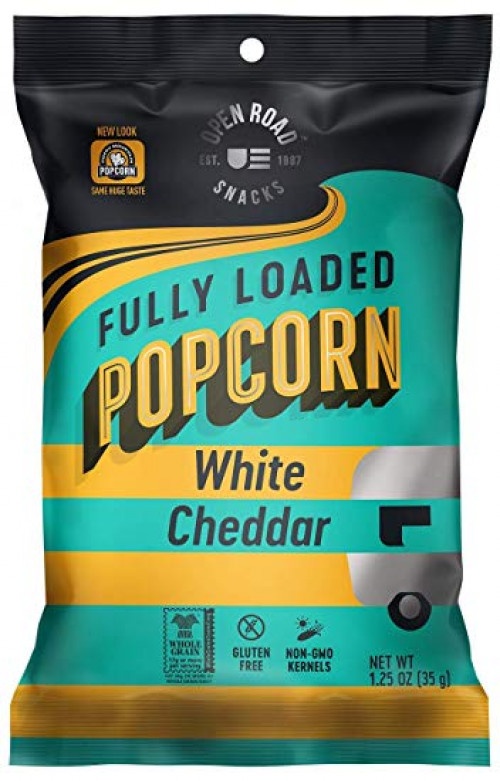 slide 1 of 1, Open Road Fully Loaded Popcorn White Cheddar, 4.5 oz