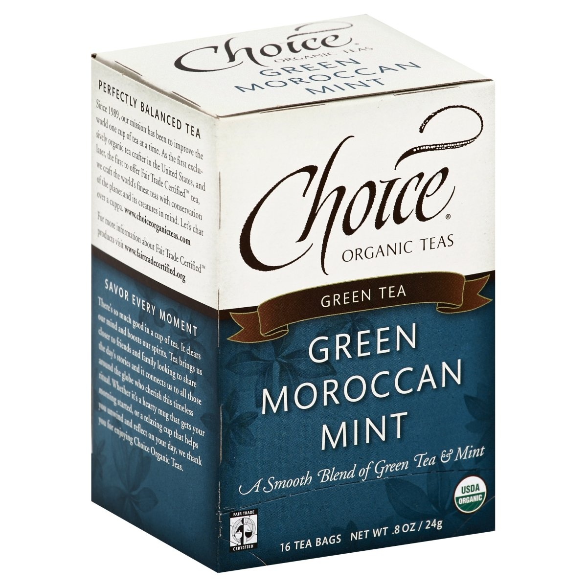 slide 1 of 1, Choice Organic Teas Green Moroccan Mint Tea - 16 ct, 16 ct