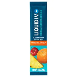Liquid I.V. Hydration Multiplier - Tropical Punch - Hydration Powder Packets | Electrolyte Powder Drink Mix | Convenient Single-Serving Sticks | Non-GMO | Single Stick