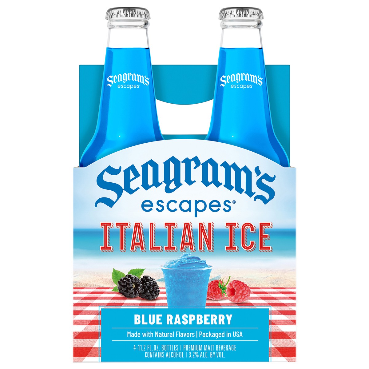Seagrams Blue Raspberry Italian Ice 4pk112oz 4 Ct Shipt 0578