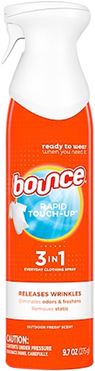 slide 2 of 8, Bounce Rapid Touch-Up Anti Static Spray 9.7 oz, 9.7 oz