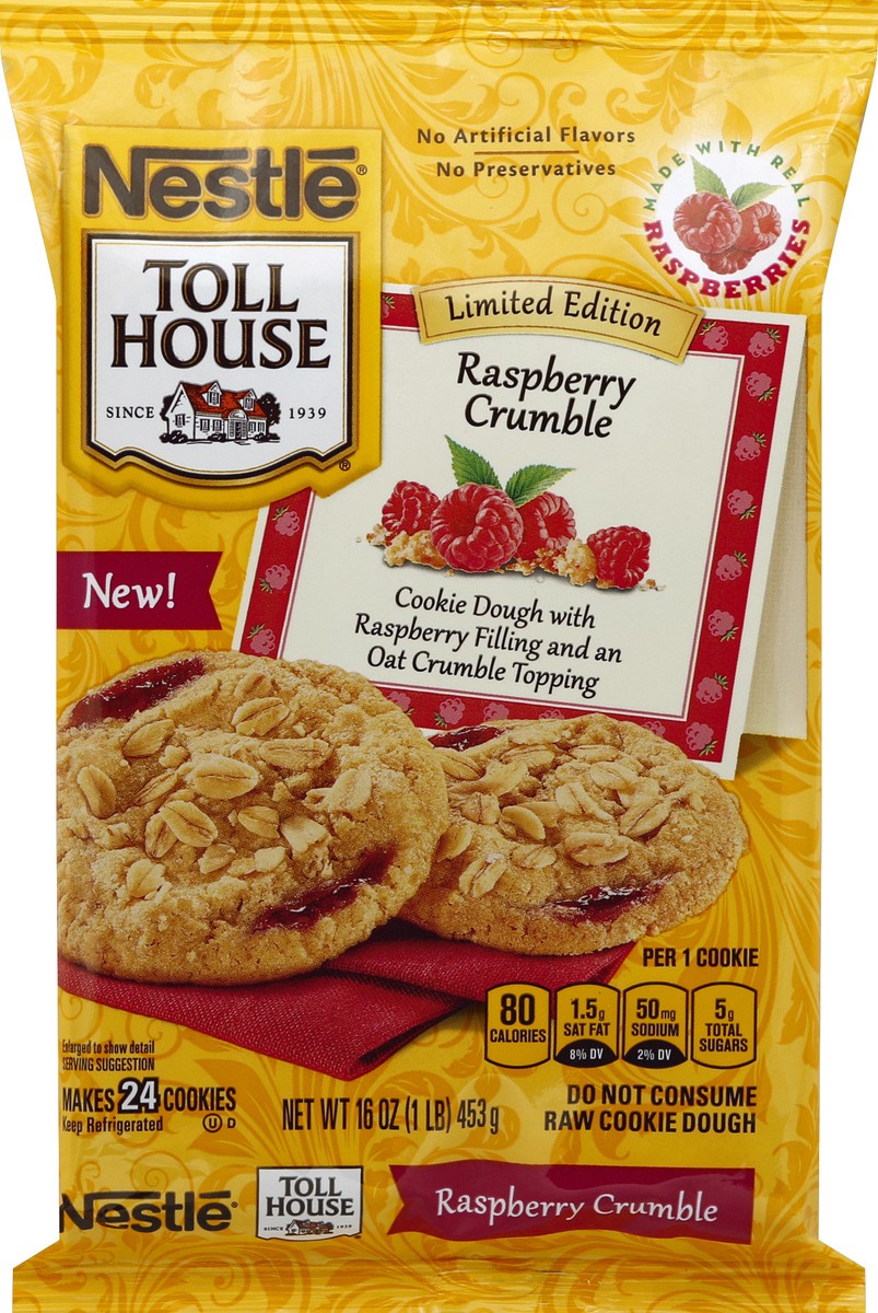 slide 5 of 5, Nestlé TOLL HOUSE Raspberry Crumble Cookie Dough, 16 oz