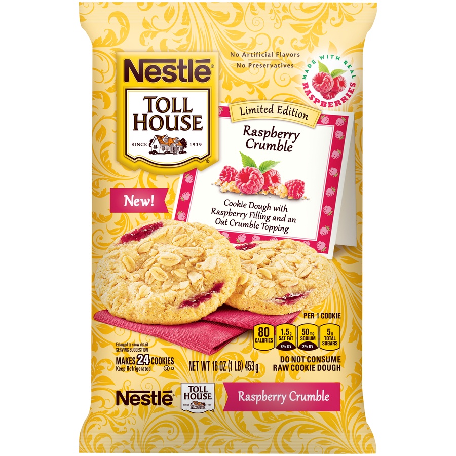 slide 1 of 5, Nestlé TOLL HOUSE Raspberry Crumble Cookie Dough, 16 oz